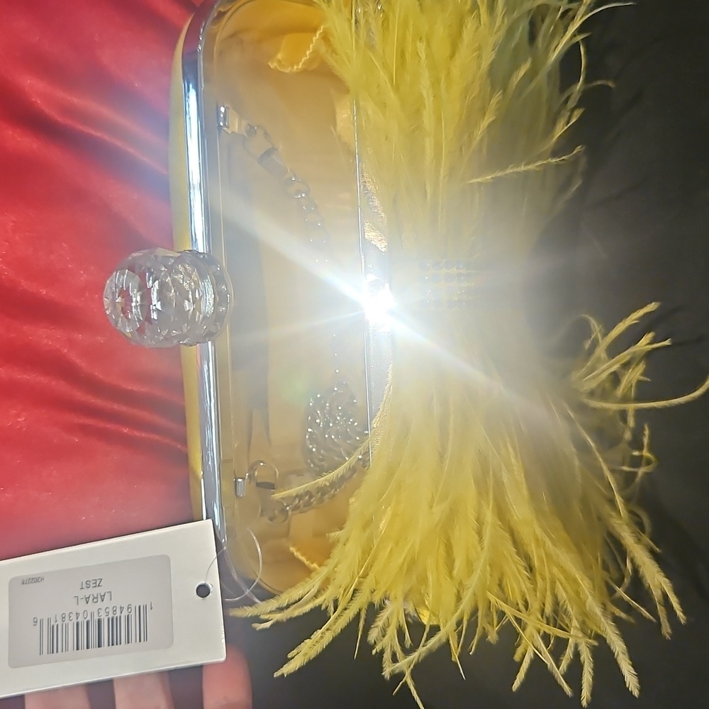 Ostrich Feathered Mini Evening Bag - Picture 5 of 10
